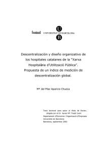 Descentralización y diseño organizativo de los hospitales