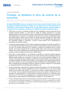 Portugal: se estabiliza el ritmo de avance de la economía