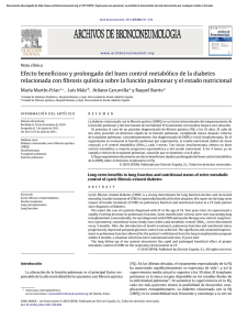Efecto beneficioso y prolongado del buen control metabólico de la