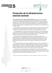 Protección de la infraestructura esencial nacional