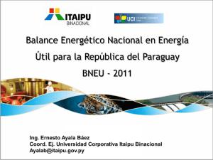 Conferencia"Balance Energético Nacional en Energía Útil para la