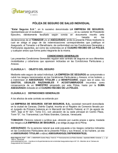 PÓLIZA DE SEGURO DE SALUD INDIVIDUAL