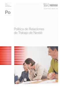 Política de Relaciones de Trabajo de Nestlé