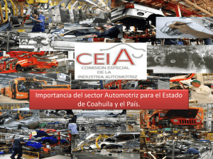 Industria Automotriz en Mexico y el Estado de Coahuila