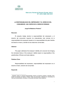 Ratio Iuris. Revista de Derecho Privado. Año II, N° 1, 2014 ISSN