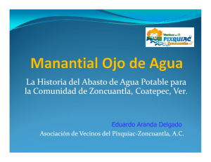 Manantial Ojo de Agua 2014 - Asociación de vecinos del Pixquiac