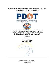 plan de desarrollo de la provincia del guayas - 2012