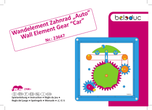 Wandelement Zahnrad „Auto” Wall Element Gear “Car”