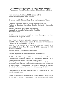 biografia del profesor lic - Portal de revistas académicas de la