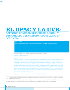 EL UPAC Y LA UVR - Universidad EAFIT