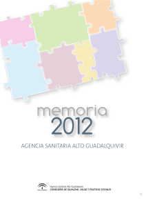 Memoria 2012 - Agencia Sanitaria Alto Guadalquivir