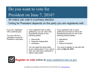 Do you want to vote for President 2016?