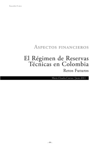 El Régimen de Reservas Técnicas en Colombia