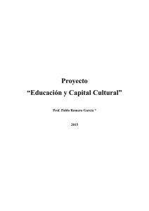 Proyecto “Educación y Capital Cultural”