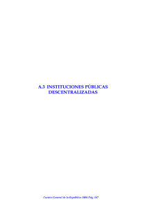 A.3 INSTITUCIONES PÚBLICAS DESCENTRALIZADAS