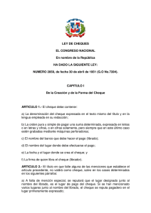 Ley de Cheques - Observatorio Judicial Dominicano