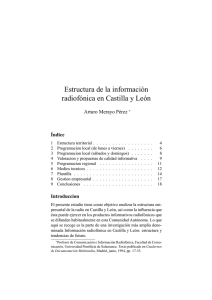 Estructura de la información radiofónica en Castilla y León