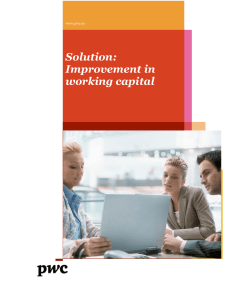 Solution: Improvement in working capital