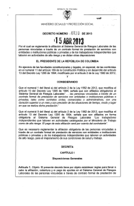 Decreto 723 de 2013