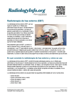 Radioterapia de haz externo (EBT)