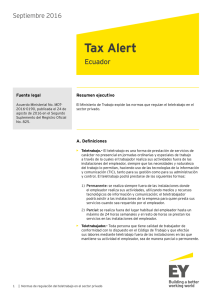 Tax Alert-Normas de regulación del teletrabajo en el sector