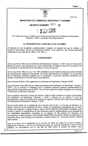 Decreto 3180 - Ministerio de Comercio, Industria y Turismo de