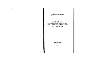 Julio Barboza DERECHO INTERNACIONAL PUBLICO