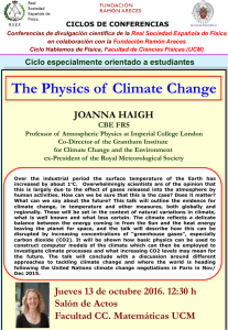 The Physics of Climate Change - Facultad de Ciencias Físicas