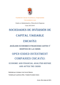 SociedadeS de inverSión de capital variable (SicavS): open