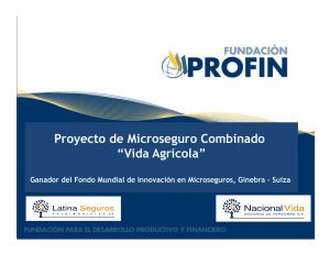 Proyecto de Microseguro Combinado “Vida Agrícola”