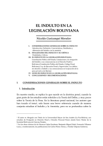 el indulto en la legislación boliviana