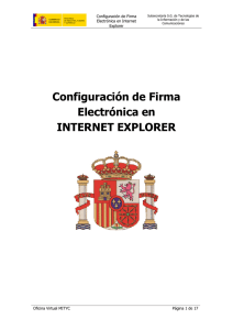 Configuración de Firma Electrónica en Internet Explorer
