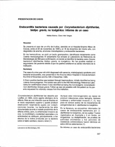 Endocarditis bacteriana causada por Corynebacterium diphtheriae