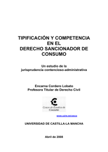 Tipificación y competencia en el derecho sancionador de consumo