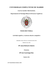 Actividad Cognitiva y Trastorno Obsesivo Compulsivo - E