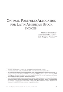 optimal portfolio allocation for latin american stock indices