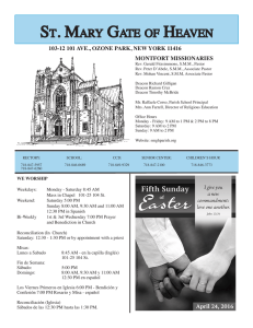 Bulletin.04.24.16 - St. Mary Gate of Heaven RC Church