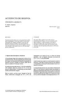Acueducto de Segovia - Informes de la Construcción