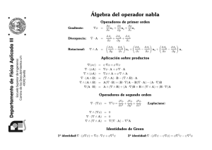Algebra del operador nabla