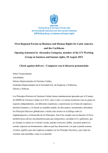 First Regional Forum on Business and Human Rights for