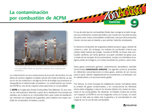 La contaminación por combustión de ACPM