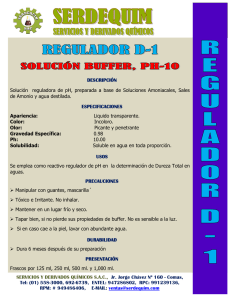 DESCRIPCIÓN Solución reguladora de pH, preparada a base de