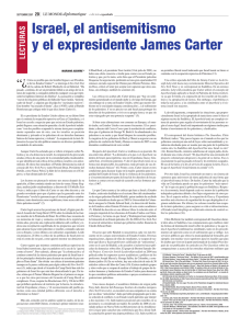 Israel, el antisemitismo y el expresidente James Carter
