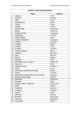Paises Y Capitales De Africa Lista 97