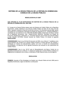 sistema de la deuda pública de la republica dominicana consejo de