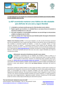 Nota de prensa - Asociación Española de Pediatría