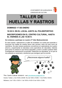 TALLER DE HUELLAS Y RASTROS