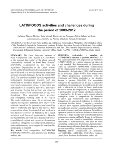 LAtINfOOdS activities and challenges during the period of 2009-2012