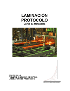 laminación protocolo - Escuela Colombiana de Ingeniería