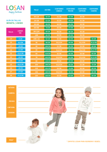 guía de tallas infantil / unisex